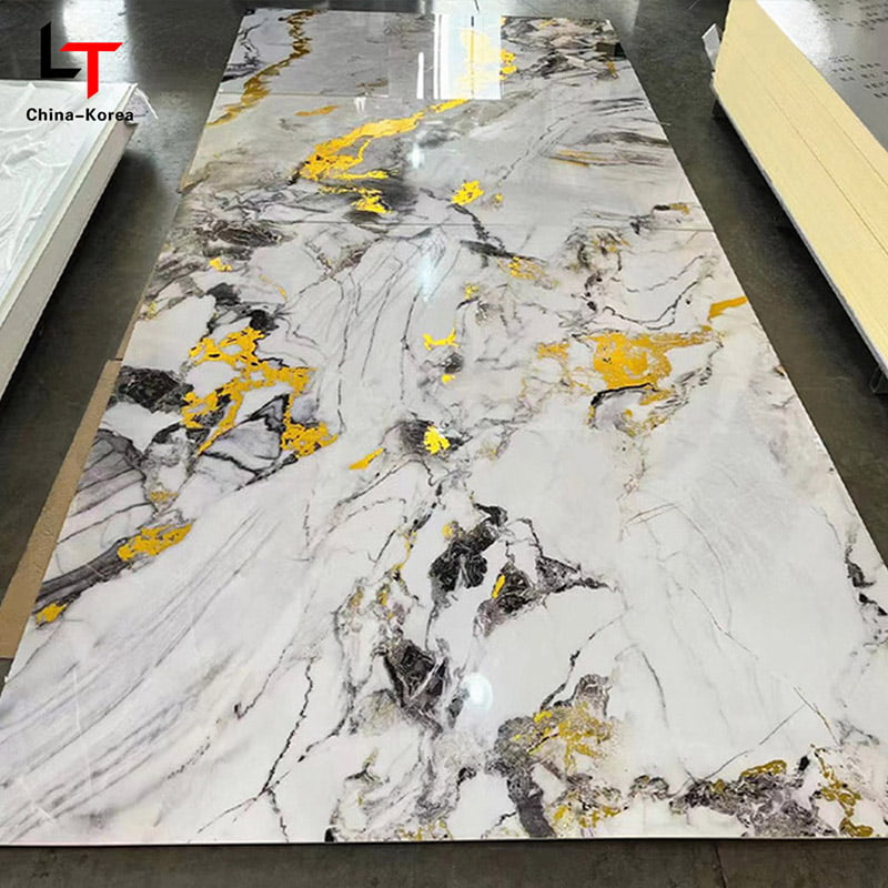 Vodootporna 1220 × 2440 mm 3 mm PVC UV ploča za unutarnju zidnu dekoraciju panela s završnim slojem visokog sjaja za dekoraciju kućnog ureda