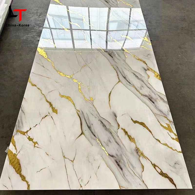 Vodootporna 1220 × 2440 mm 3 mm PVC UV ploča za unutarnju zidnu dekoraciju panela s završnim slojem visokog sjaja za dekoraciju kućnog ureda