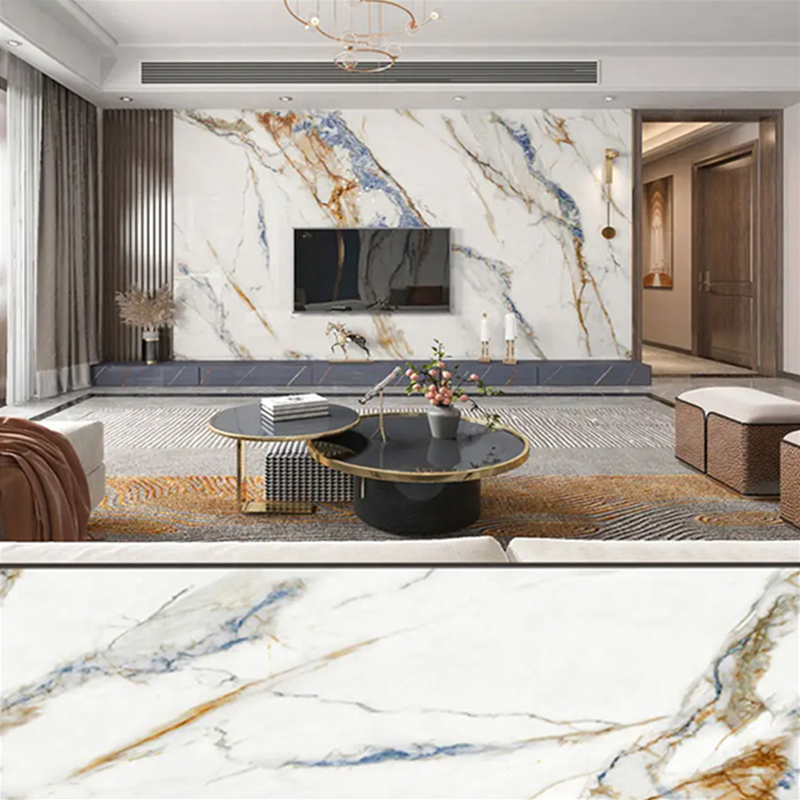 1220 × 2800 mm UV obložena PVC mramorna ploča za namještaj i ormariće Lagana i izdržljiva laminirana plastična zidna ploča