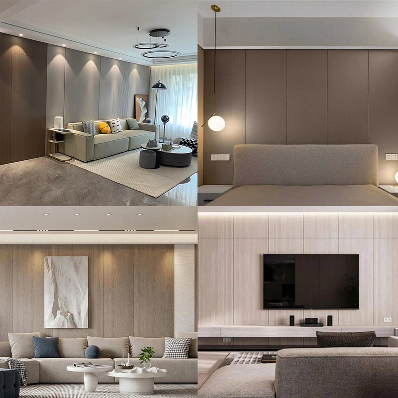 1220 × 2440 mm ekološki prihvatljiv PVC drveni furnir Grain Dekorativne zidne ploče za unutarnje zidne obloge Vodootporne Otporne na ogrebotine Jednostavne za postavljanje