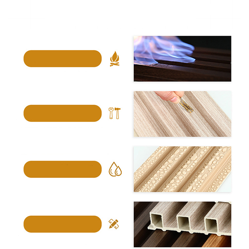 Unutarnji WPC zidni panel Drvena plastična kompozitna zidna ploča Obloga Vodootporna Zvučna i vatrootporna za primjenu u teretani Uređenje doma