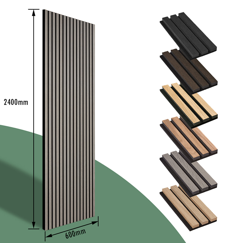 WPC Zidna dekoracija Akupanel 3D dizajn interijera Poliesterski akustični paneli Drvena letvica za zvučnu izolaciju Akustični zidni paneli