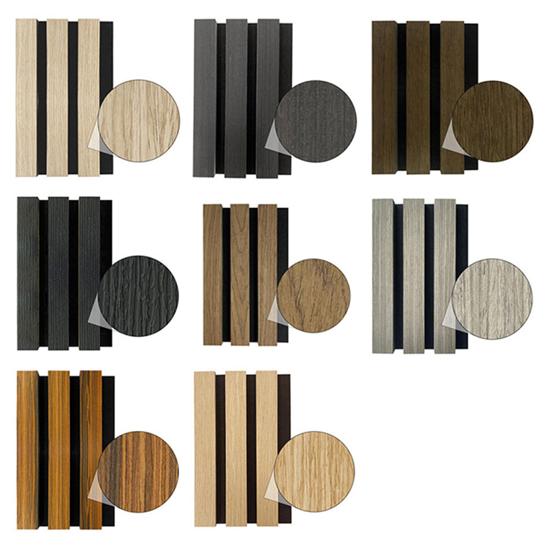 Moderni interijer WPC akustični zidni paneli Dekorativni međusobno povezani dizajn Zvučnootporni Vatrootporni Vanjska rešetka koja apsorbira zvuk