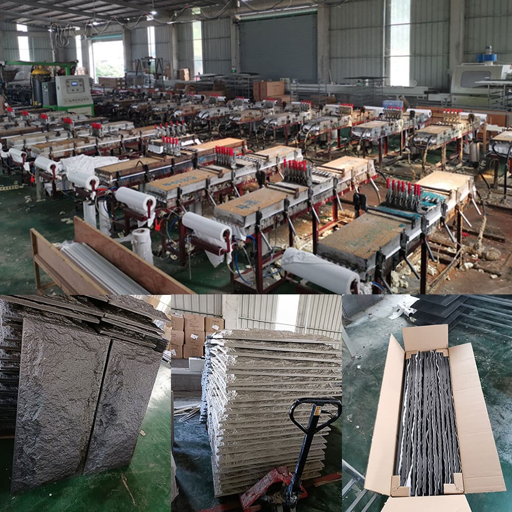 60*30 cm ukrasni ukras od furnira od umjetnog poliuretana od pu kamena, zidna ploča od umjetnog kamena za dom