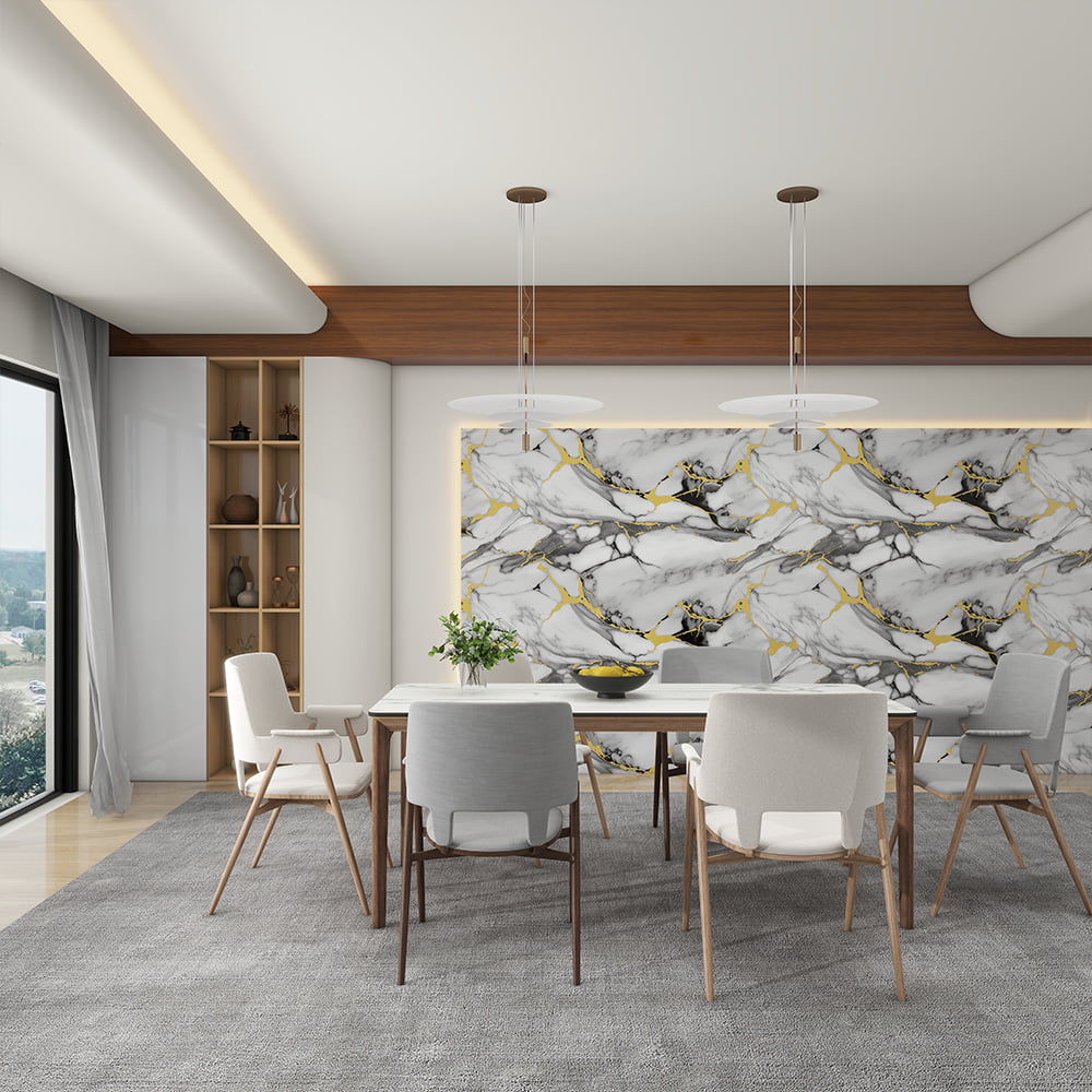 Moderna visokosjajna mramorna tapeta u roli PVC samoljepljiva vodootporna unutarnja dekoracija doma Naljepnica od mramorne ploče