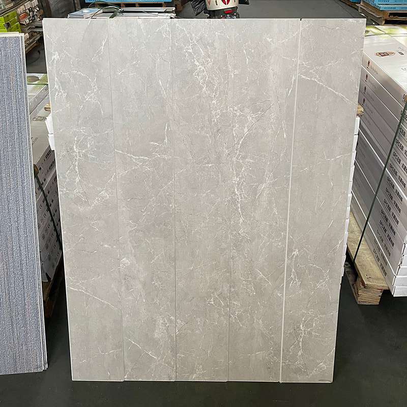 Bijeli i crni mramor Drvena zrnasta kruta jezgra Interlock Click Lock Pod od vinilnih dasaka Piso PVC Interijer Click Piso SPC podovi