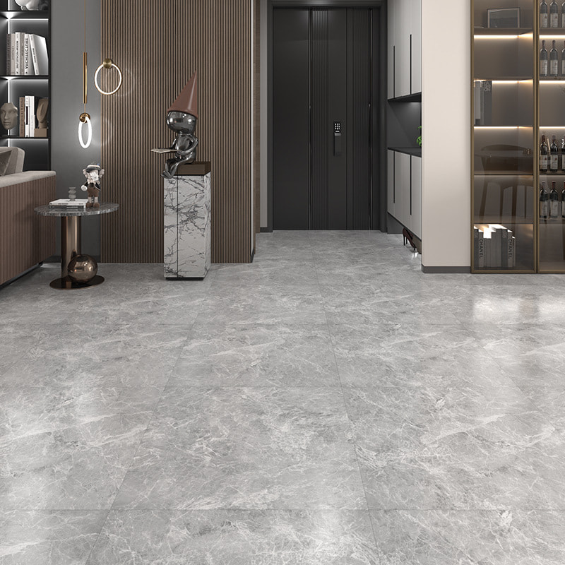 Bijeli i crni mramor Drvena zrnasta kruta jezgra Interlock Click Lock Pod od vinilnih dasaka Piso PVC Interijer Click Piso SPC podovi